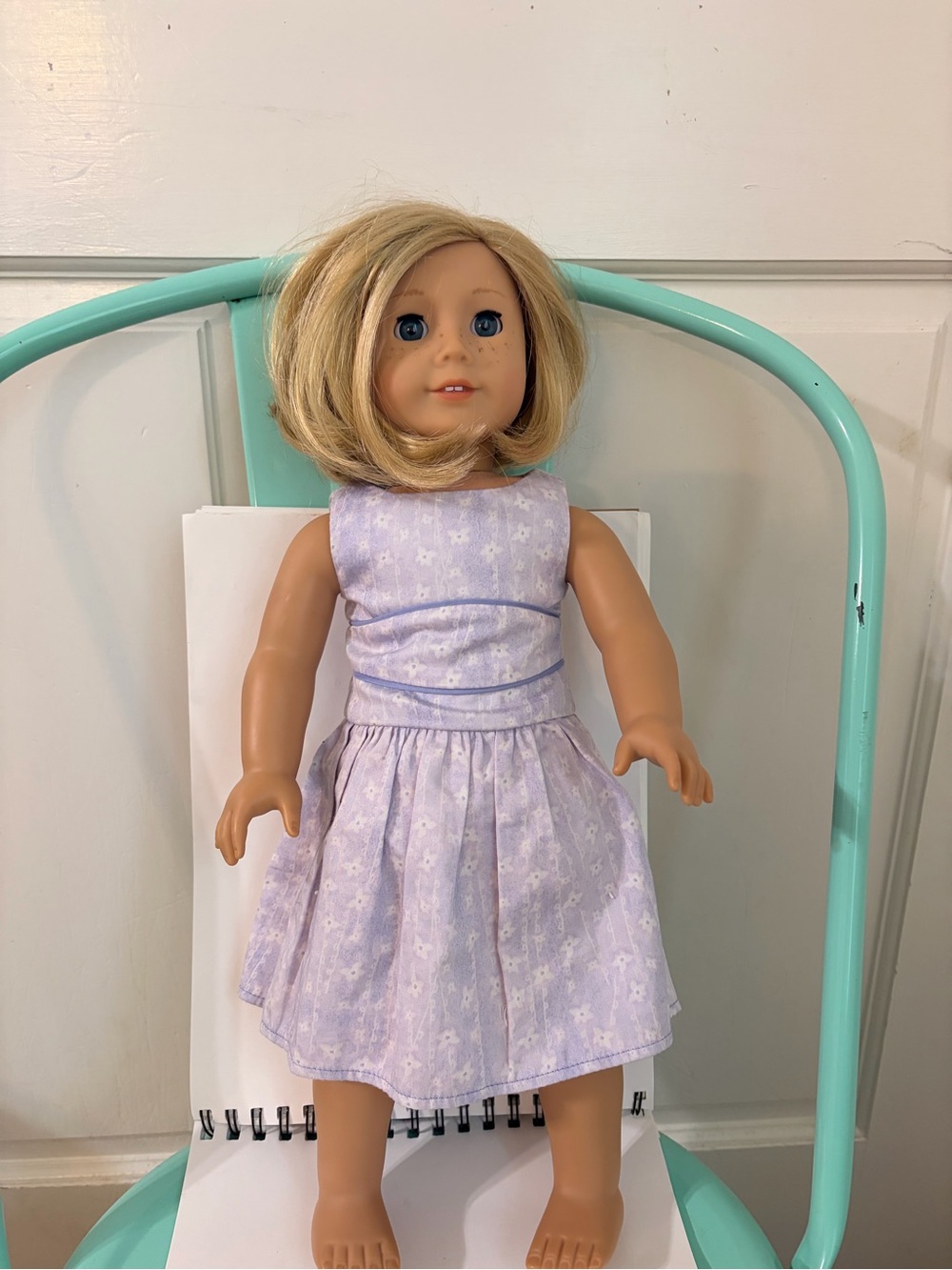 American Girl Doll Kit Kittredge Pleasant Company with Lavender Formal Dress